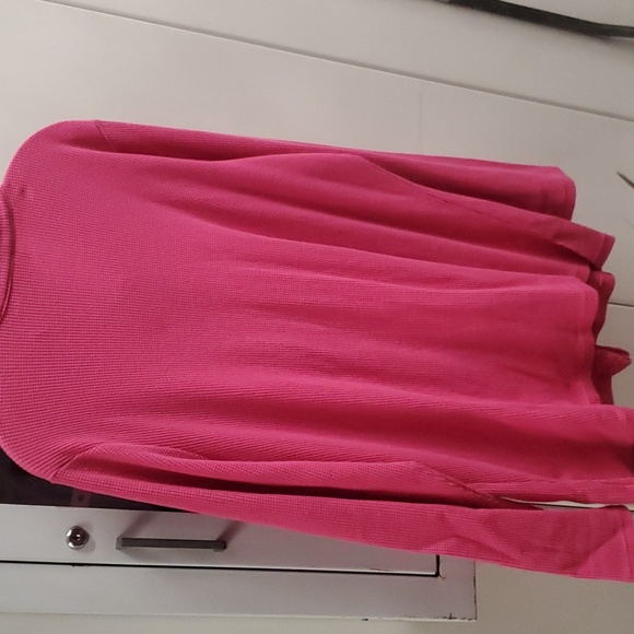 New Quaker Factory Pink Jeweled Bling Shirt Jacket size L Bling Button Up - Picture 6 of 6